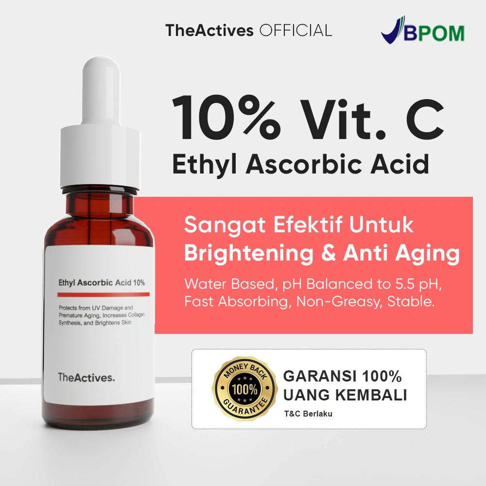 The Actives Vitamin C Serum Ethyl Ascorbic Acid 10% - Brightening, Anti Aging - 20ml [BPOM]