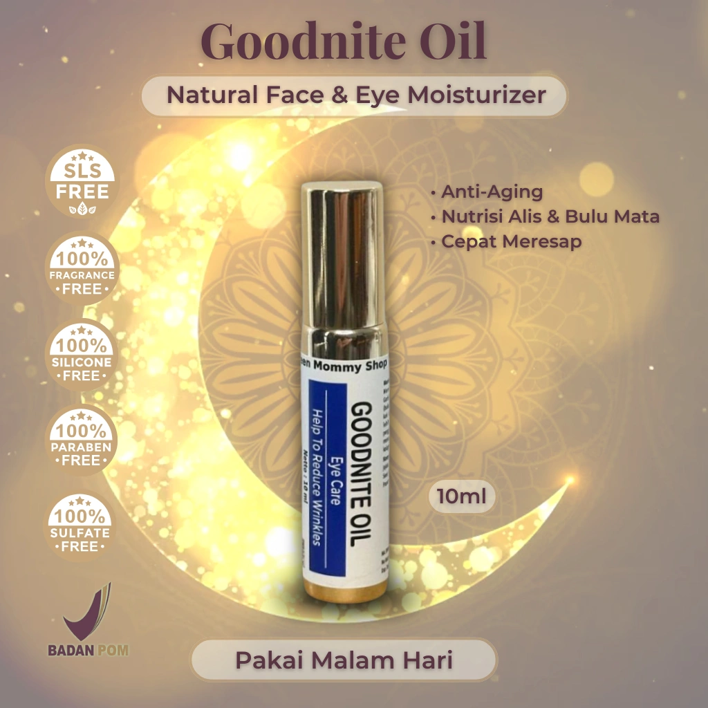 Goodnite Oil – Natural Face & Eye Moisturizer | Anti-Aging, Lashes & Brows Nourisher 10ml
