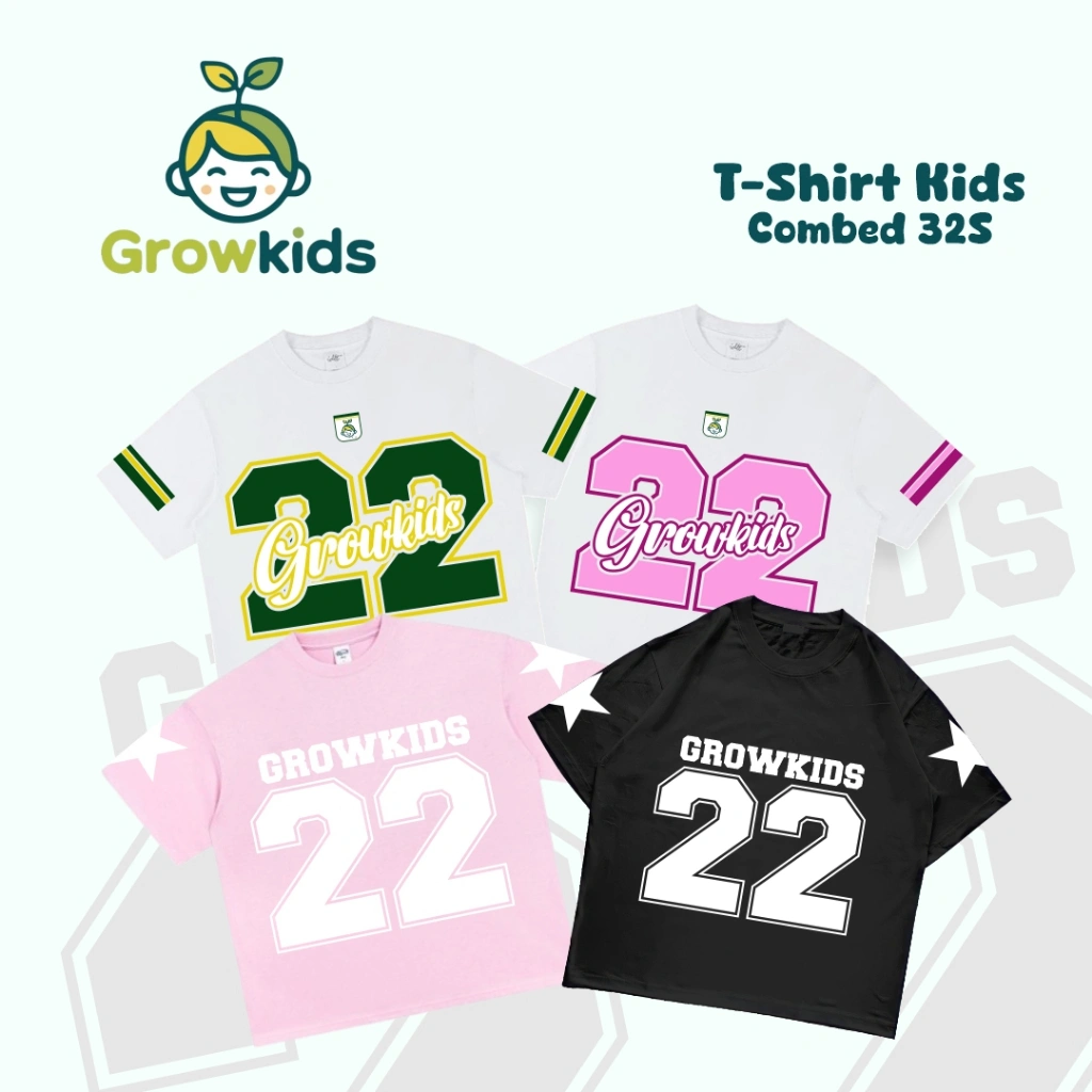 GROWKIDS Kaos Baseball Oversize Anak 1-6 Tahun Cotton Combed 24s+Free parfume  Baju anak perempuan