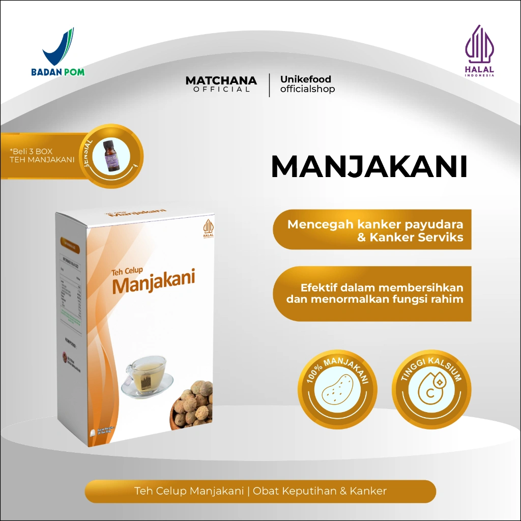 Obat Keputihan & Obat Pencegah Kanker | Unikefood Teh Celup Manjakani Teh Herbal Mengatasi Keputihan