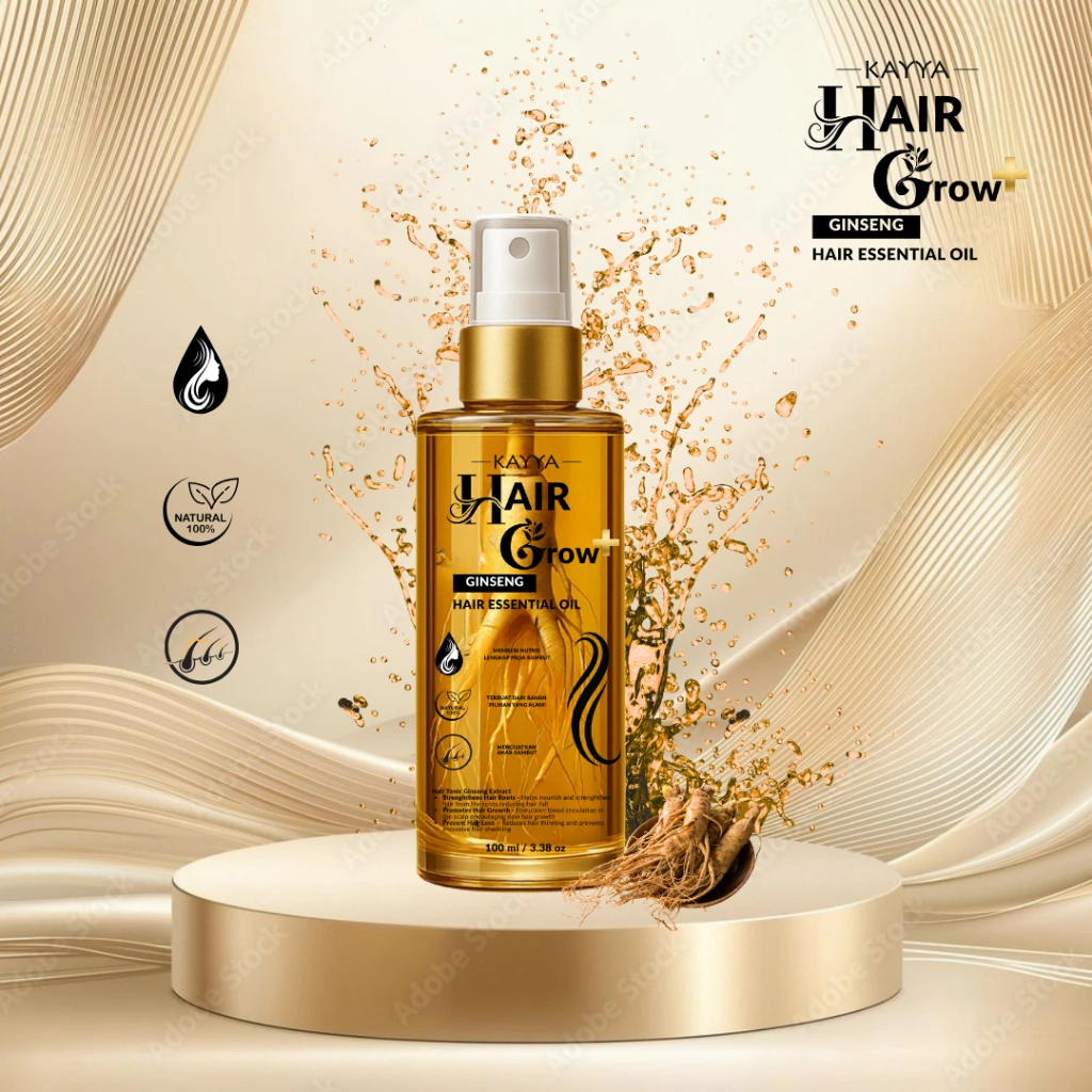 RO Kayya Hair Grow Plus Ginseng | Serum Penumbuh Rambut & Anti Rontok Hair Tonic Ginseng 100ML