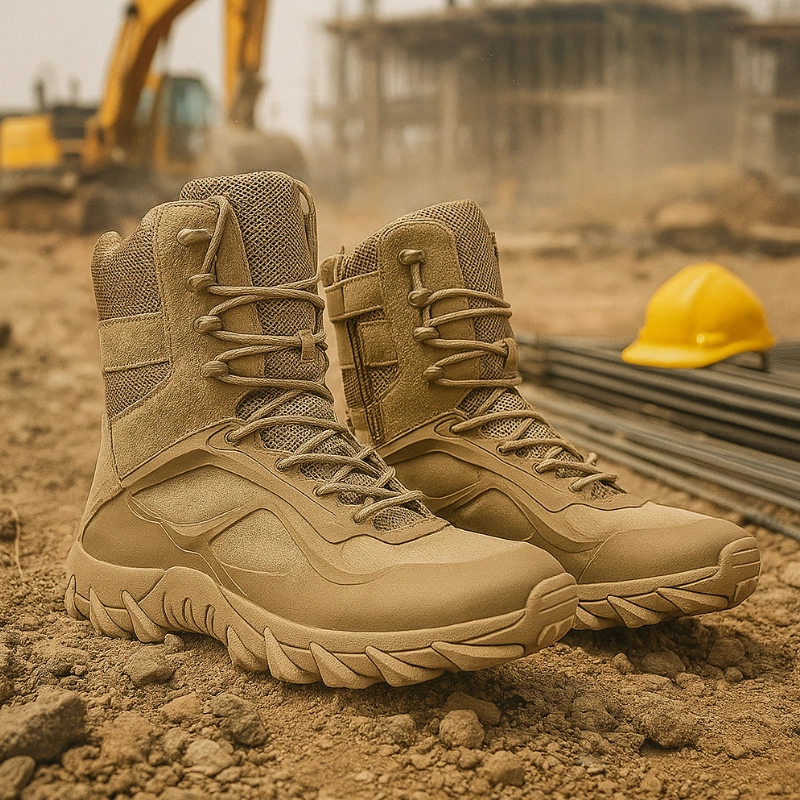 Sepatu Original Combat Tactical Elite Rlite 8 Inch Gurun Cream - Sepatu Pria Boot Outdoor Tracking Satpam Pdl Pdh Tni Polri Adventure