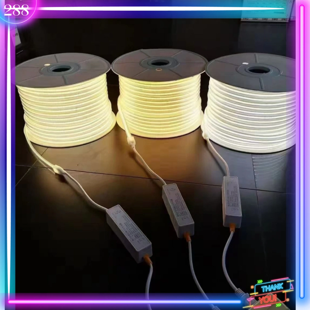 LED Strip Selang Jepit COB 220V 10Meter Outdoor Warm/ Natural/ White