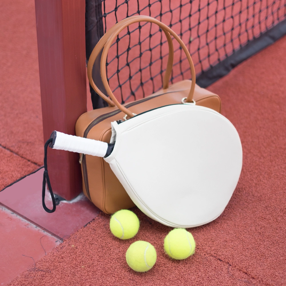 TDS | VAMOS White Tas Cover Raket Racket Padle Padel Bag Premium Faux Leather Pria Wanita