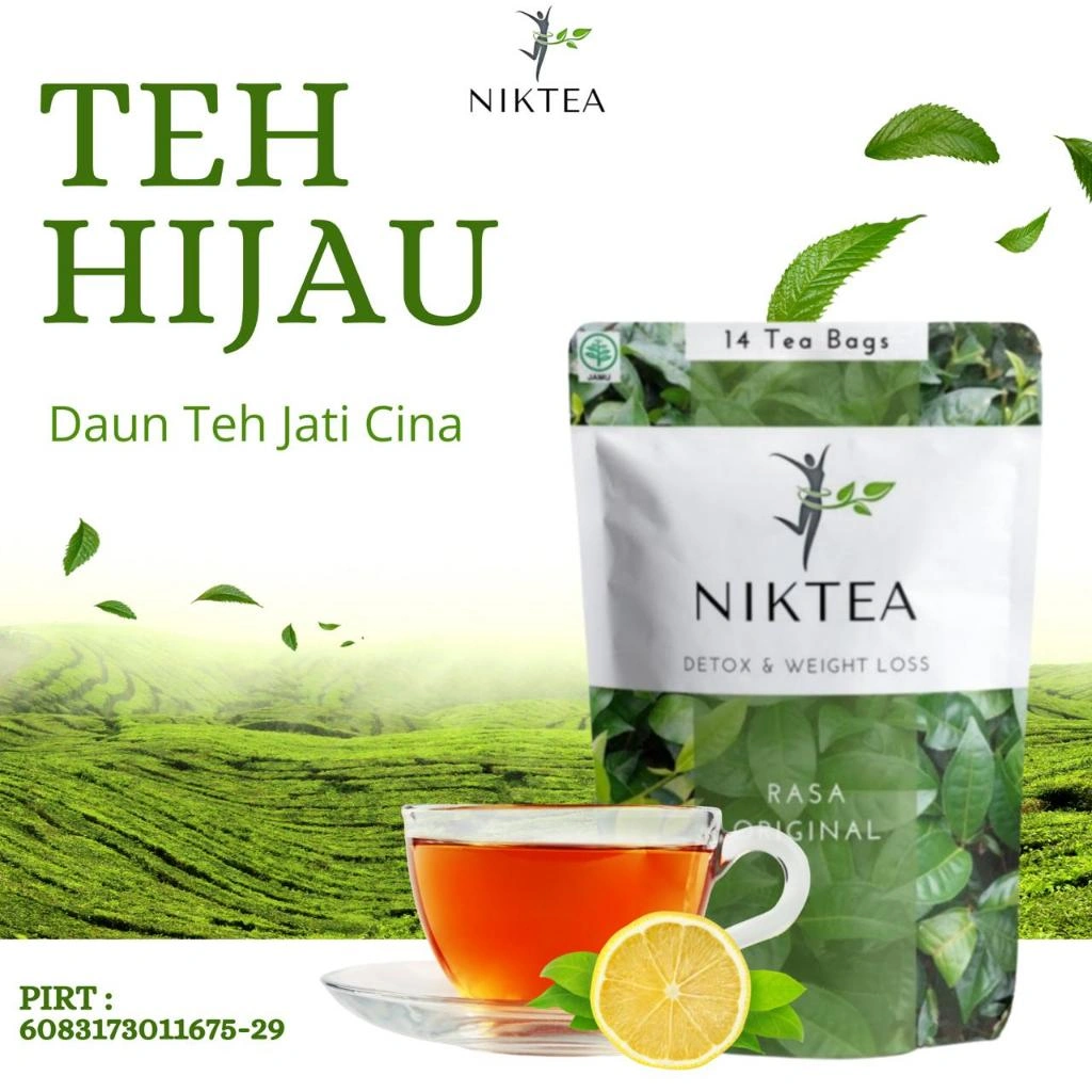 TEH DIET DETOKS NIKTEA SLIMMING TEA Pelangsing Badan Alami Dan Penurun Kadar Lemak I14 Minuman Penurun Berat Badan Herbal