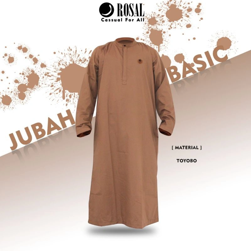 Jubah Basic ROSAL Pria Dewasa Lengan Panjang Ukuran M L XL 2XL 3XL