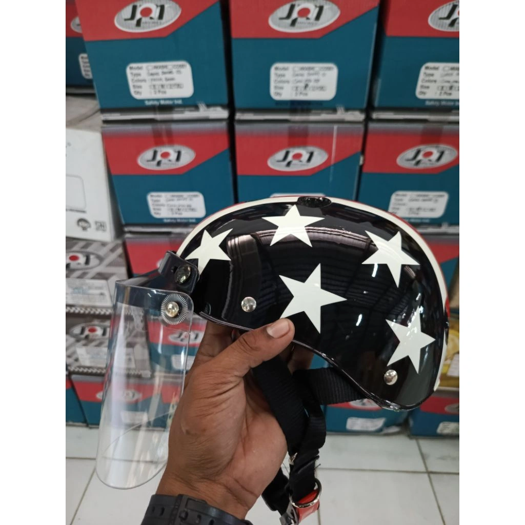 HELM SEPEDA-HELM MOTOR LISTRIK POLOS DAN MOTIF KACA DATAR