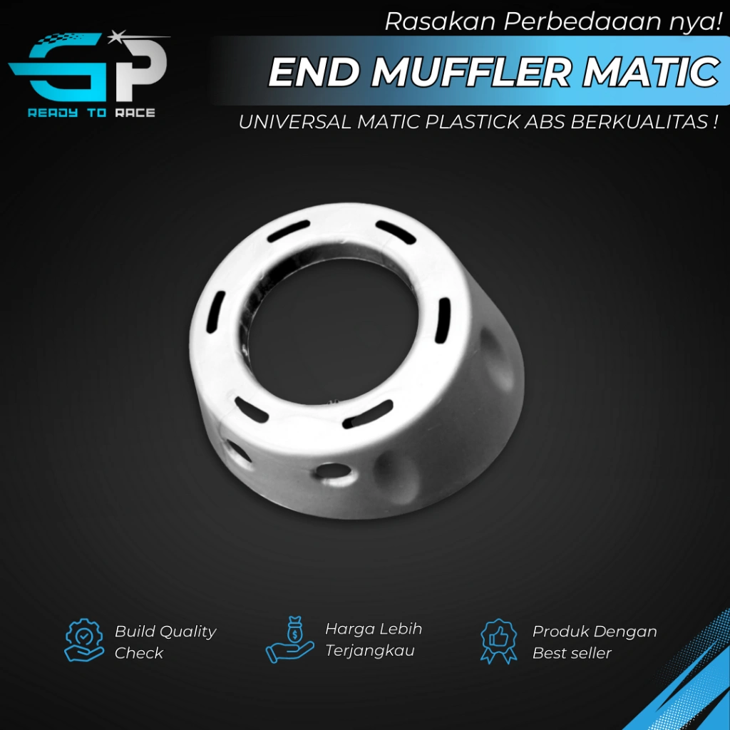 END MUFFLER SILVER END CUP UJUNG KNALPOT MONCONG KNALPOT  END MUFFLER VARIO 125 150  GASSPULL