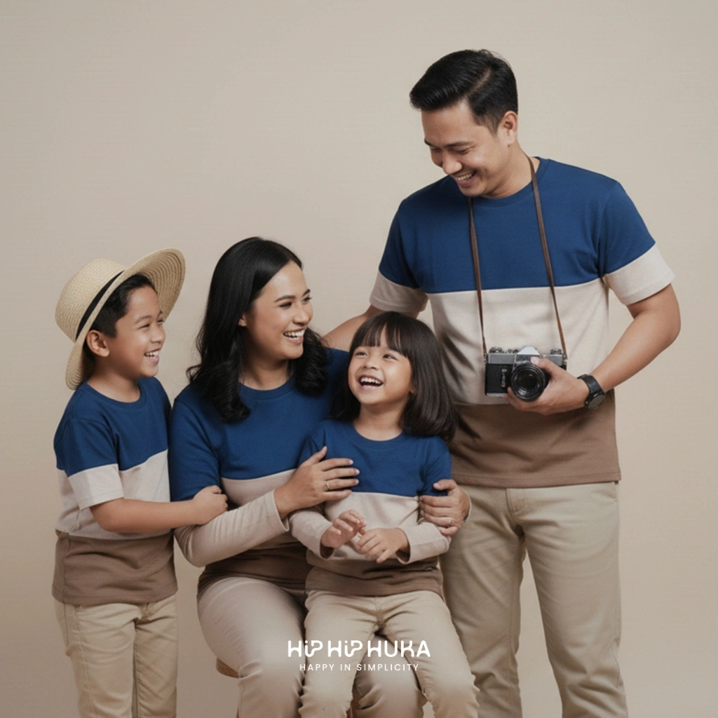 HipHipHuka - Kaos Couple Keluarga Ayah Ibu Anak Baju Sarimbit Family Set New Triloka Sagara