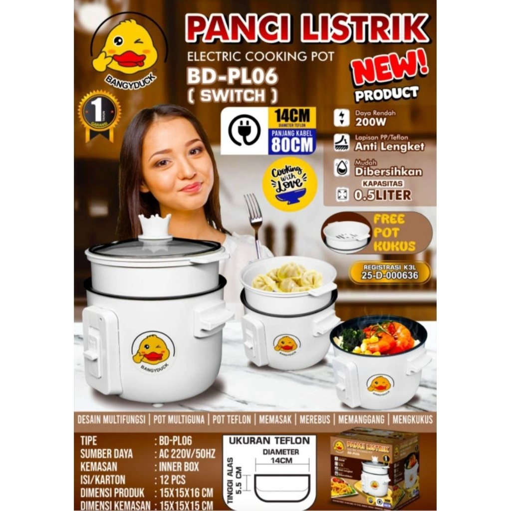 Panci Listrik Elektrik Steamer Portable