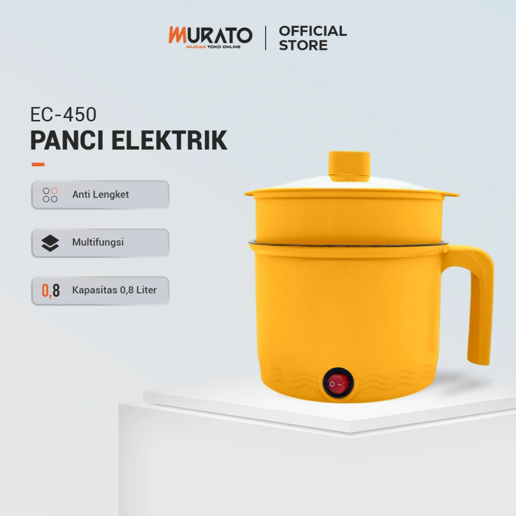 [Murato_Shop] Panci Listrik Serbaguna 450W Electrik Cooker Multifungsi - Anti lengket
