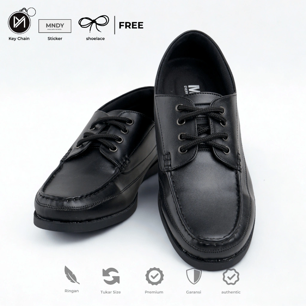 MONDAY - Marco Black - Sepatu Loafers Pantofel Pria