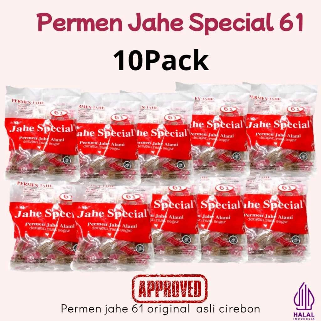 10 Pack PERMEN JAHE SPECIAL 61 ASLI CIREBON