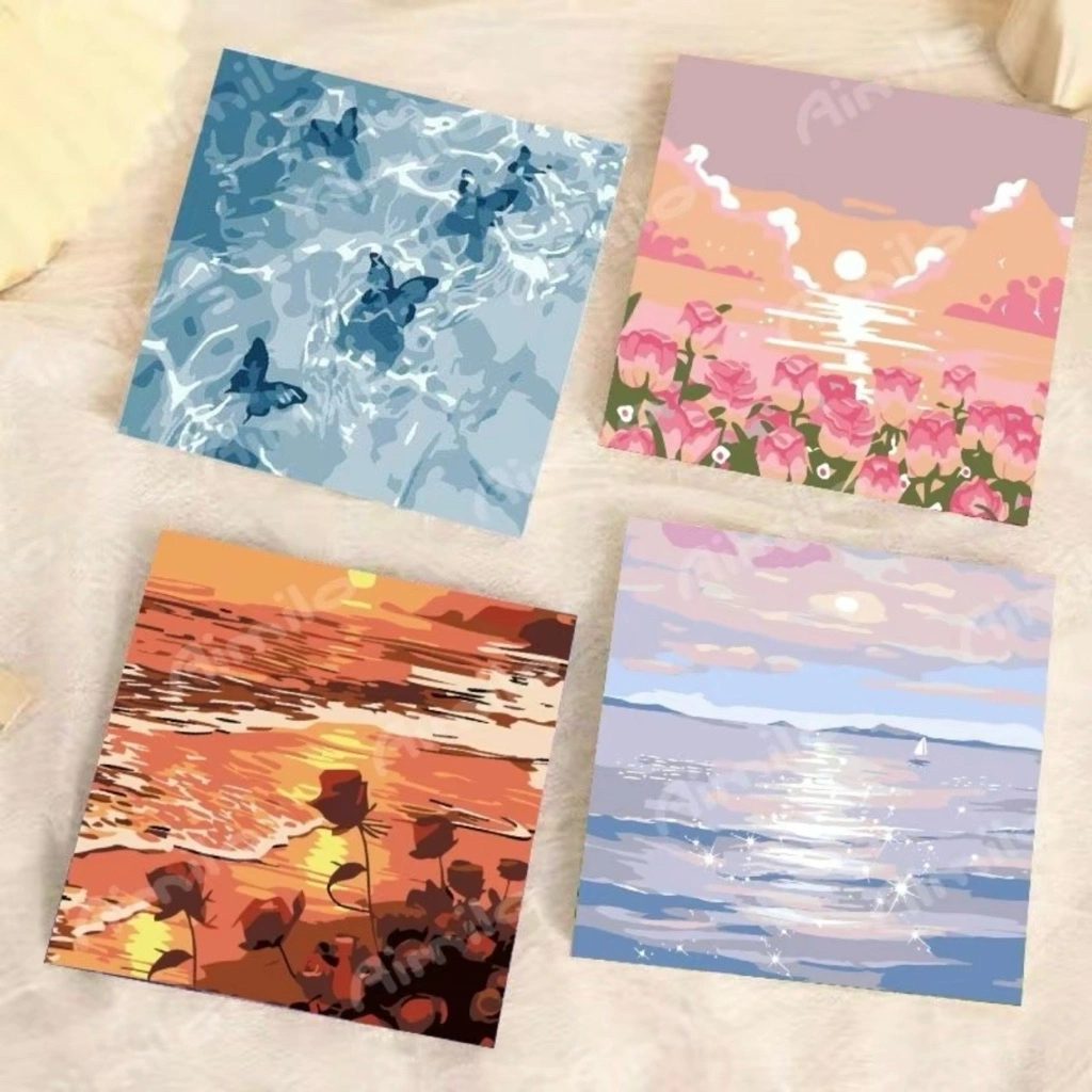P242 Paint By Number Melukis Dengan Angka DIY kit Lukisan Kanvas 20x20