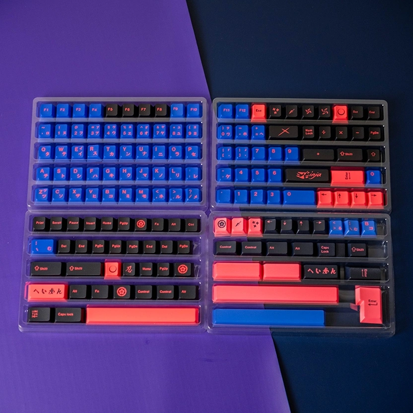 Keycap Murasaki Keycaps Japanase Cherry Profile PBT DYE SUB Ungu Purpel By Galatix For Mechanical Keyboard All Layout full TKL 60 65 68 75