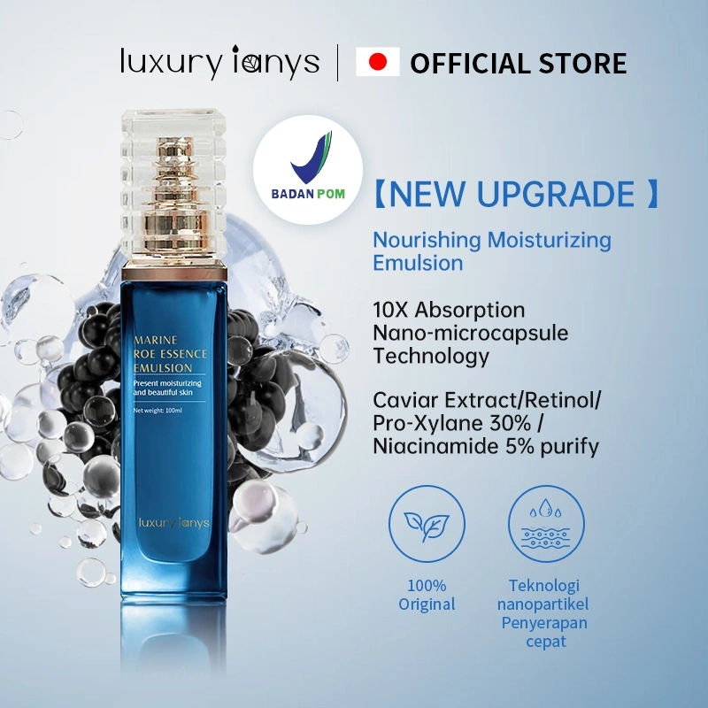 luxury ianys Marine ROE Essence Emulsion 100ml Sturgeon Caviar Extract Barrier Repair MoisturizeBPOM