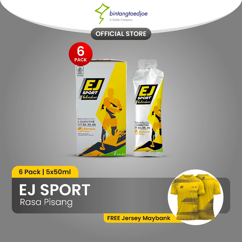NEW! EJ Sport Sachet Banana 6 Pack FREE Jersey Maybank