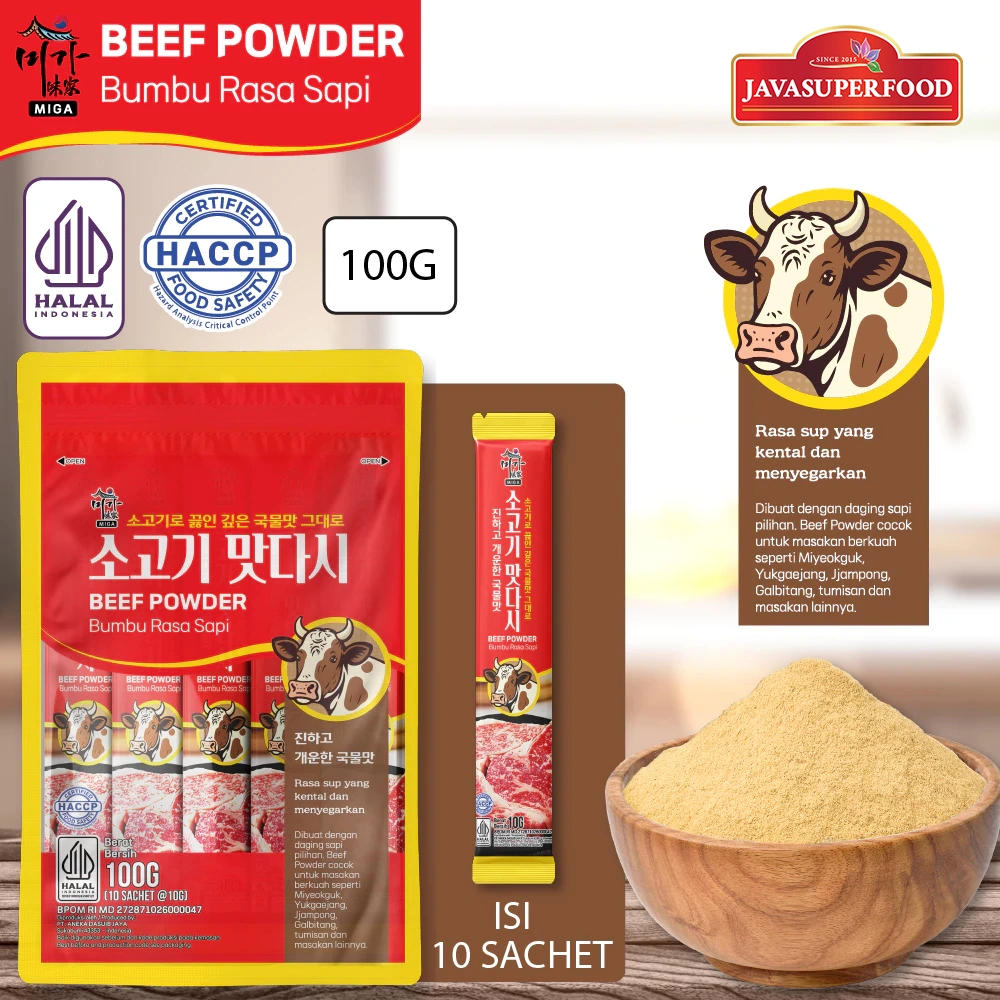 [HALAL] DASHIDA RASA SAPI 100G (ISI 10 SACHET)  / SOGOGI DASHIDA SOUP STOCK / BUBUK SAPI / BUMBU SAPI / KALDU SAPI