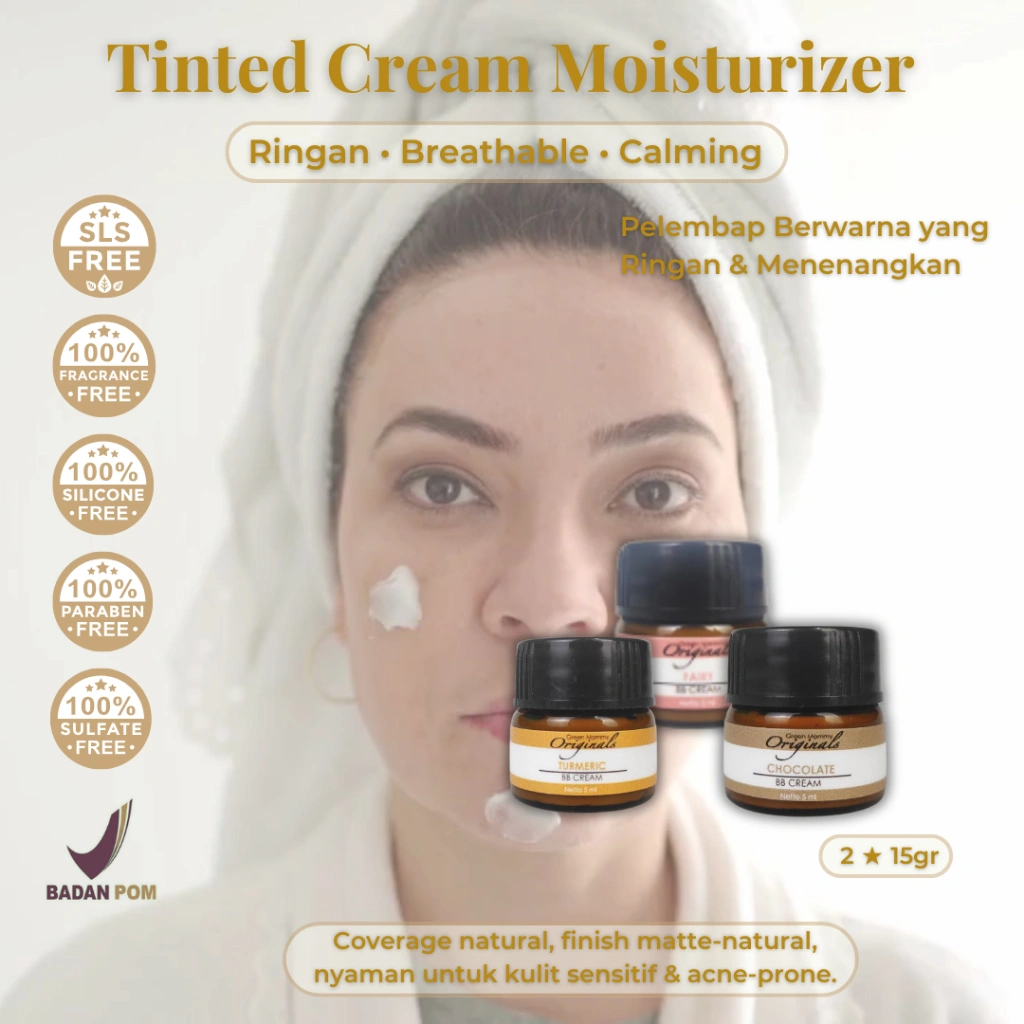 Green Mommy Shop - Tinted Cream Moisturizer Mineral | Hydrating Calming 2g/15g