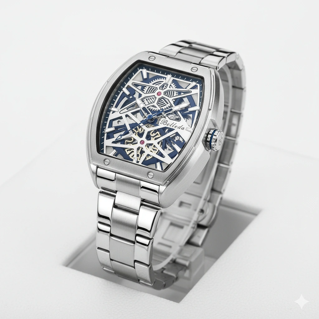 COD Jam Tangan Pria Belleda 9644 Rantai Stainless Automatic Anti Air Mewah Original Fashion Cowok