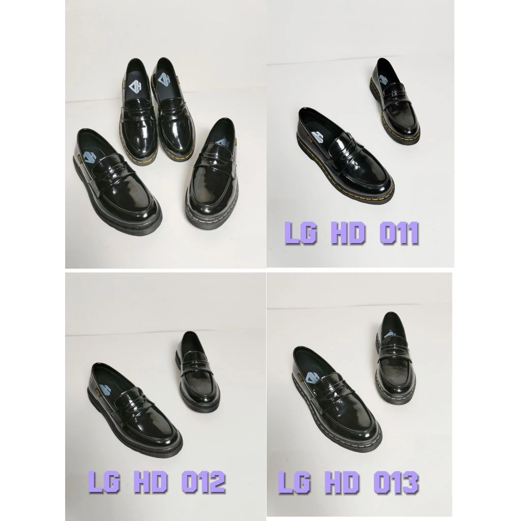 Sepatu Lofer Glosy Formal | Loafers unisex Hitam