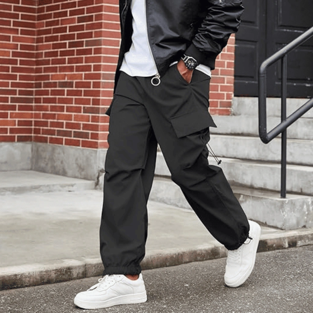 UrbanRush TrackPant Long Celana Kargo Bahan parasut Premium Ringan dipakai dan Nyaman