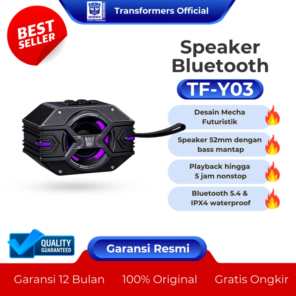 Transformers TF-Y03 Wireless Bluetooth Speaker - TWS Wireless Interconnection