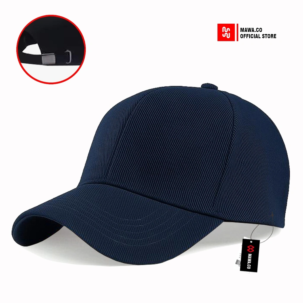 Mawa.co - Topi Baseball Polos Dewasa Navy Rafel Cakop Ring Besi Unisex