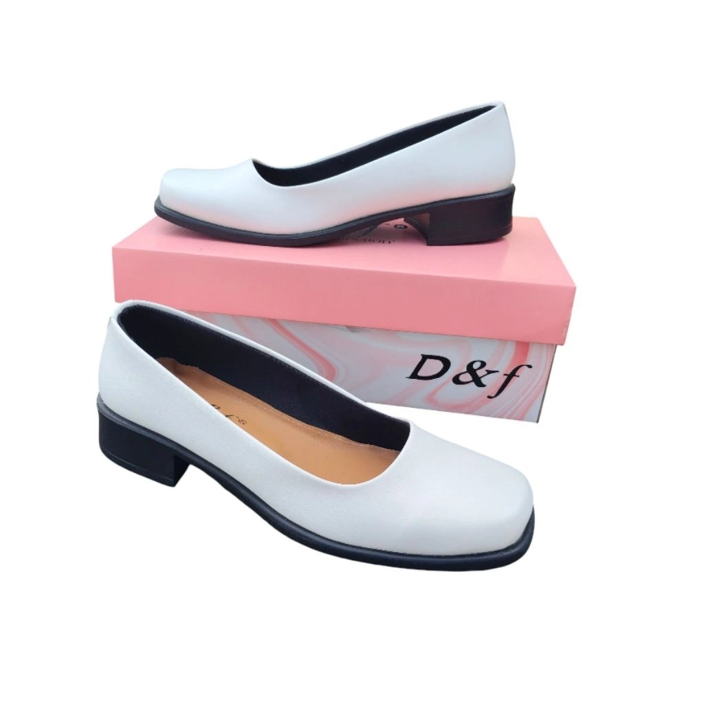 Sepatu Akper Putih Wanita Hak Tahu 3cm Sepatu Pantofel Putih Paskibra Tampa Tali