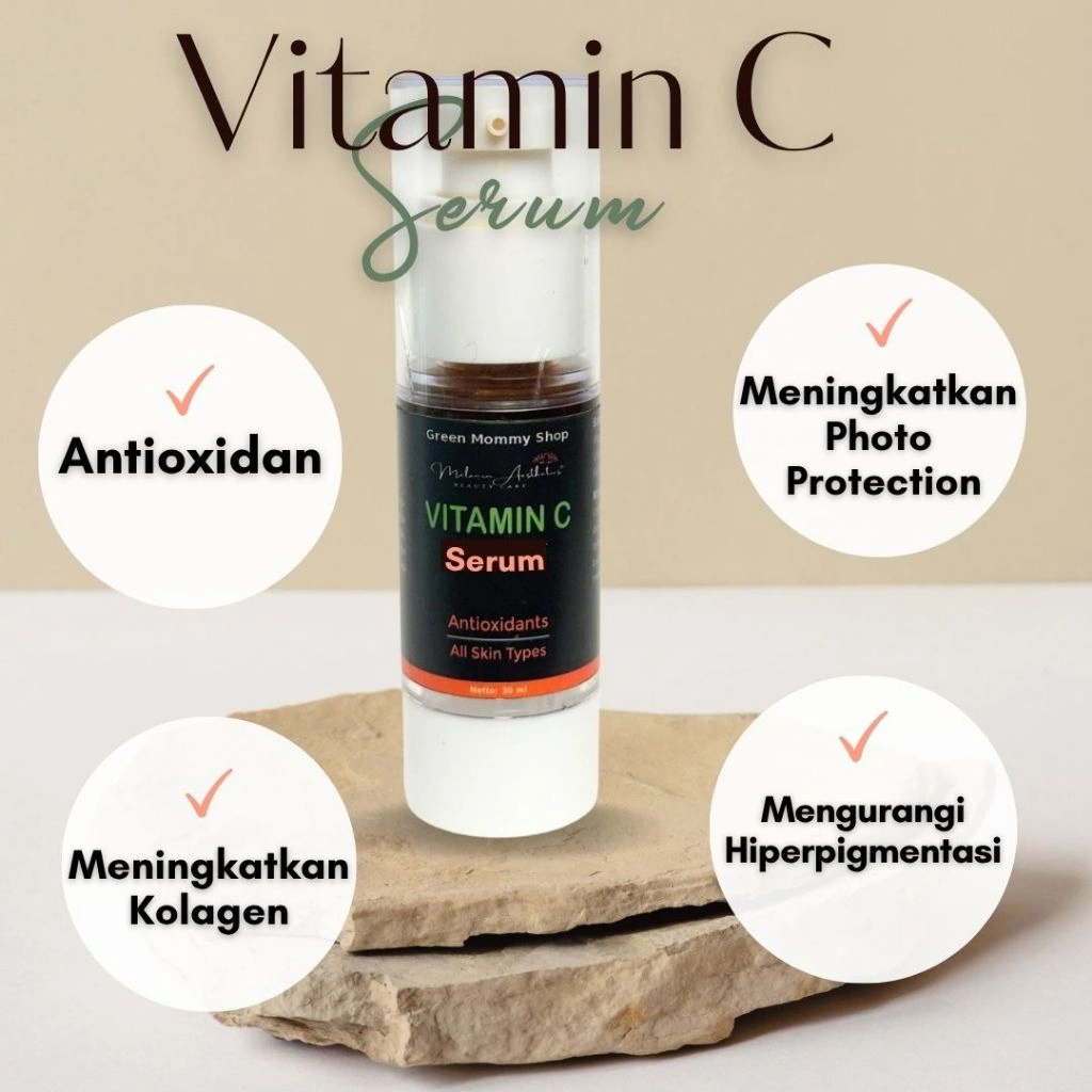Melanin Aesthetics Vitamin C Serum 10ml/30ml – Pencerah & Antioksidan | Ethyl/THD C + TXA