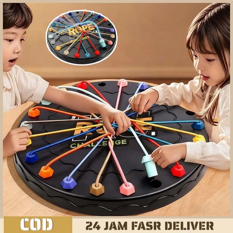 Rope Unravelling Game Mainan Edukasi Anak Puzzle Permainan Logis Interaktif Orangtua Anak Keluarga