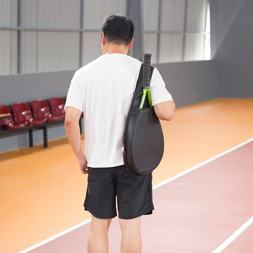 TDS | DEUCE BLACK Tas Padel Tenis Raket Racket Bag Premium Faux Leather with Thermal Insulation