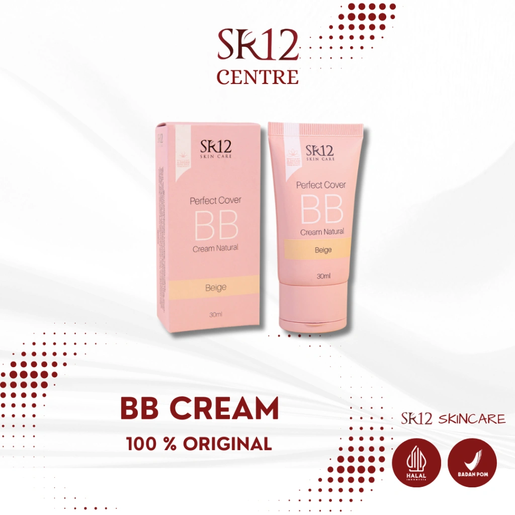 BB Cream SR12 Perfect Cover Natural Look Spf 20 Base Make Up Menutupi Flek Hitam Bekas Jerawat