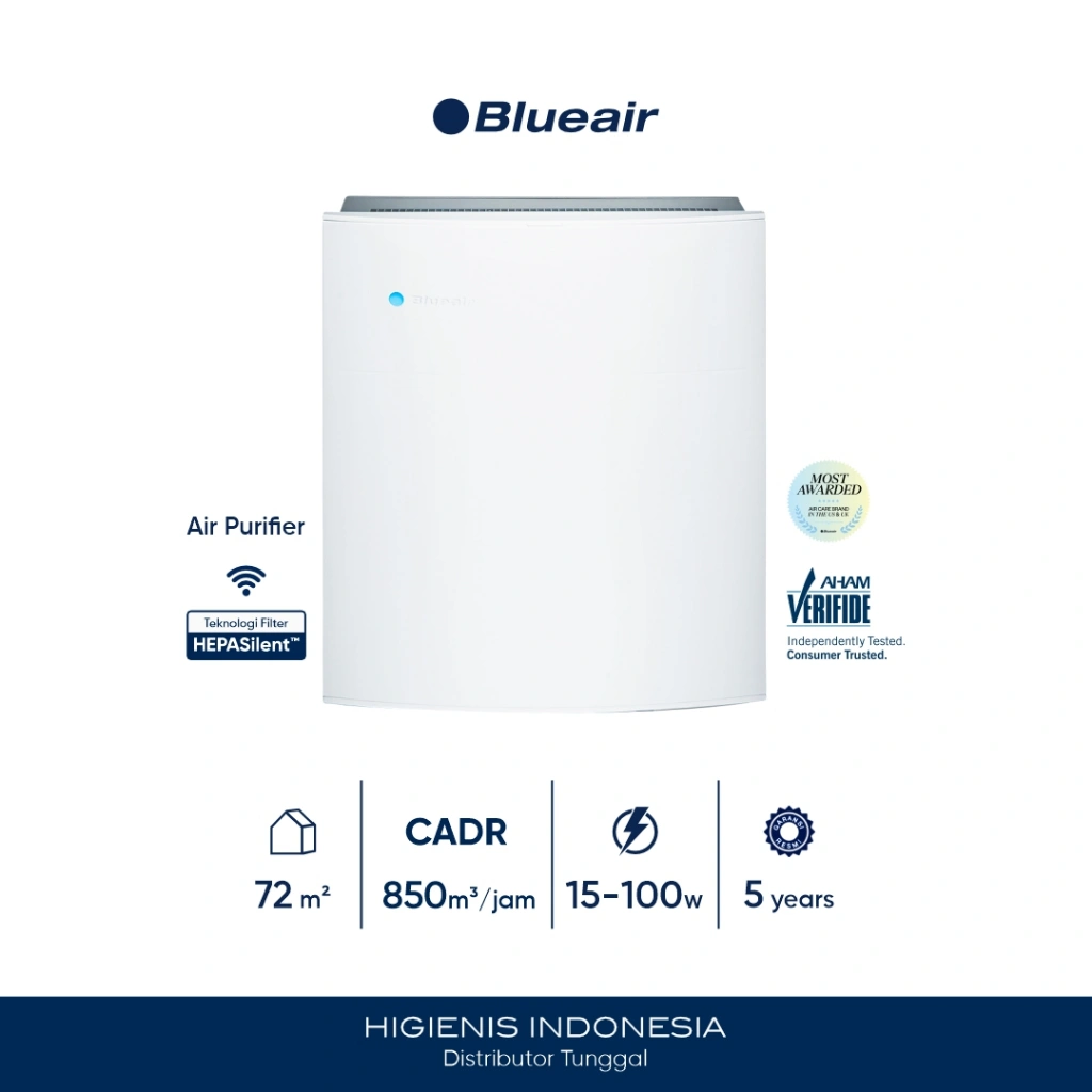 Blueair Air Purifier Classic 605 Smokestop Filter With Smart Wifi - Pembersih / Penjernih Udara Asap Rokok - Jangkauan 72 m²