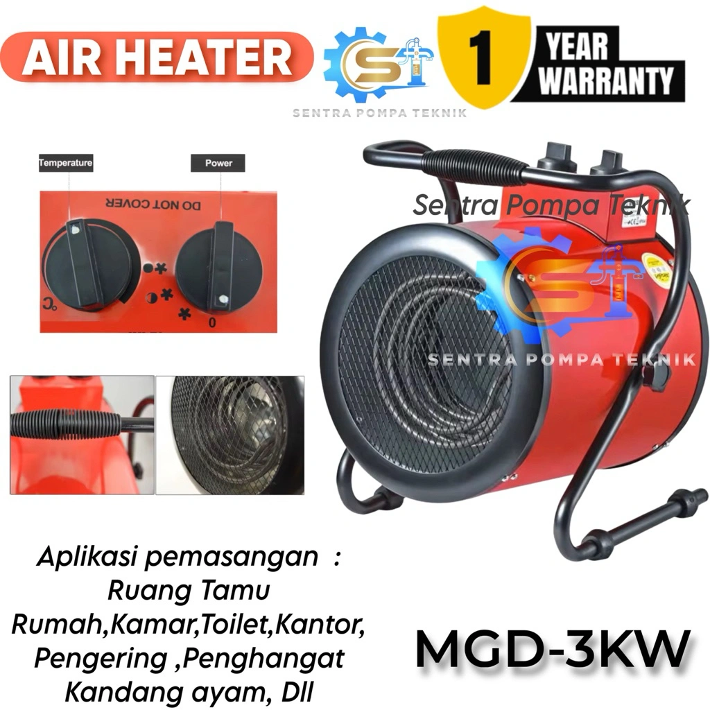 Fan Heater Kipas Pemanas Ruangan/Kandang 3KW 3000W 220V