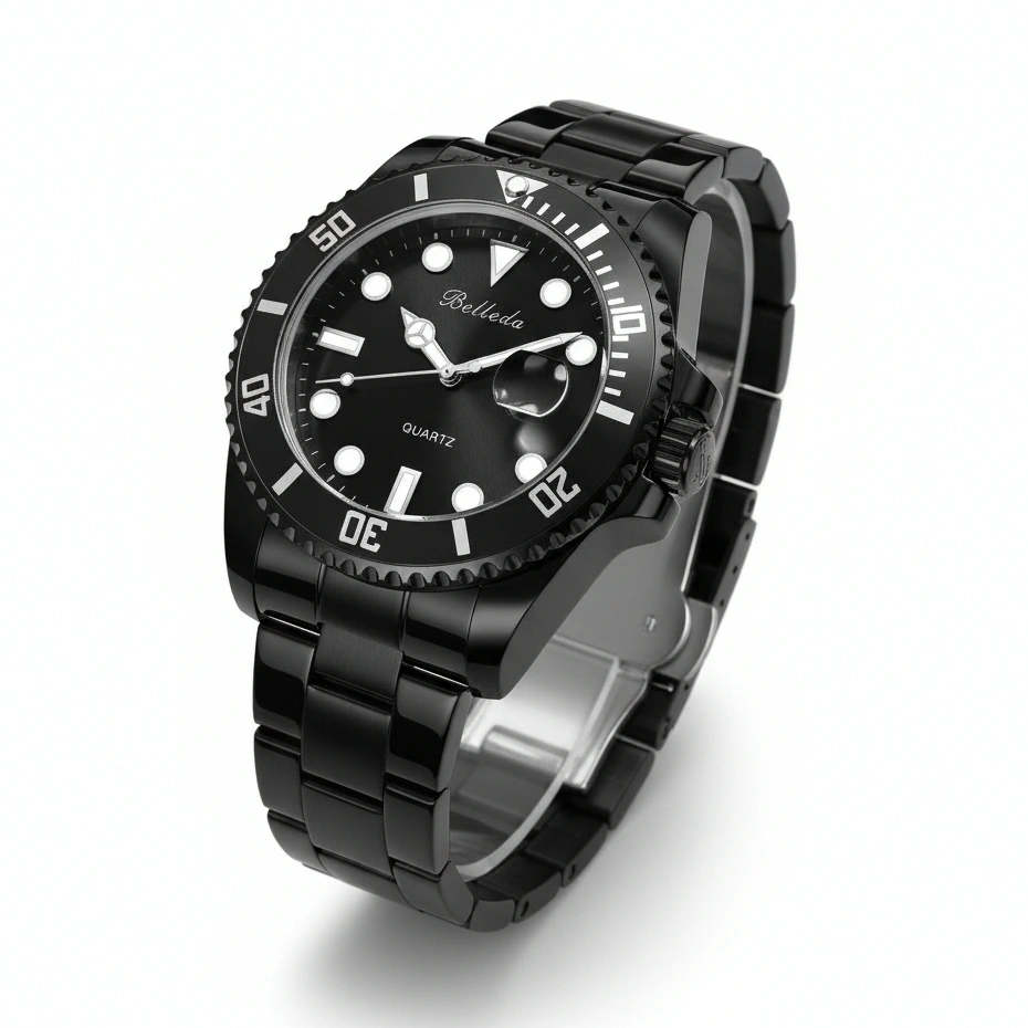 Jam Tangan Pria Belleda 9479-2 Rantai tanggal Aktif Anti Air 3 Atm Watches Populer Mewah