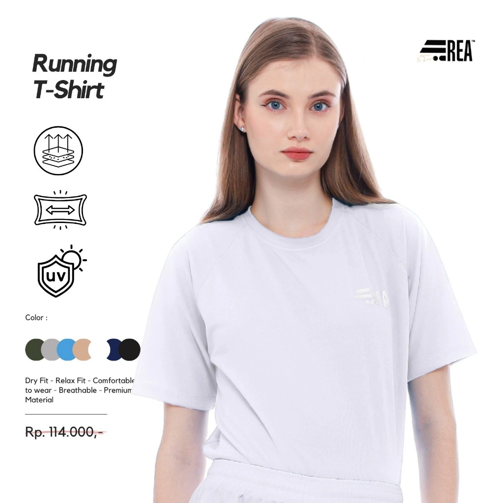 REA ACTIVEWEAR - Kaos Dry Fit Olahraga Breathable