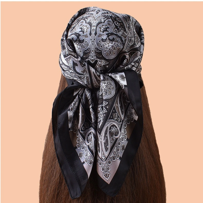 Bohemia Eksotis Mewah Motif Mete Paisley Scarf Vintage 70x70cm Tipis Bernapas Syal Leher Wanita Fashion Unik Sun Screen Syal Kepala Wanita Selendang