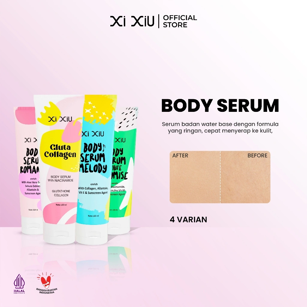 [BUNDLE] [B1G1] Xi XiU Body Serum | Serum Moisturizer Badan | Melembabkan kulit | Mengurangi Hiperpigmentasi | Menjaga Elastisitas dan kelembaban | Mencerahkan & Meratakan Warna Kulit