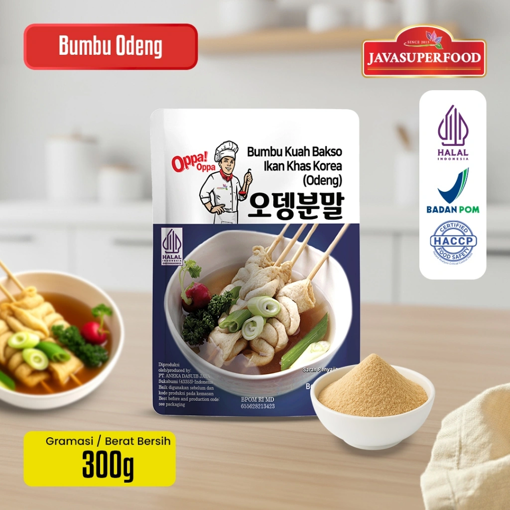 (Halal) [OPPA-OPPA] Bumbu Saus kuah Soup Oden Odeng Eomuk Fish Cake Bakso javasuperfood 300g