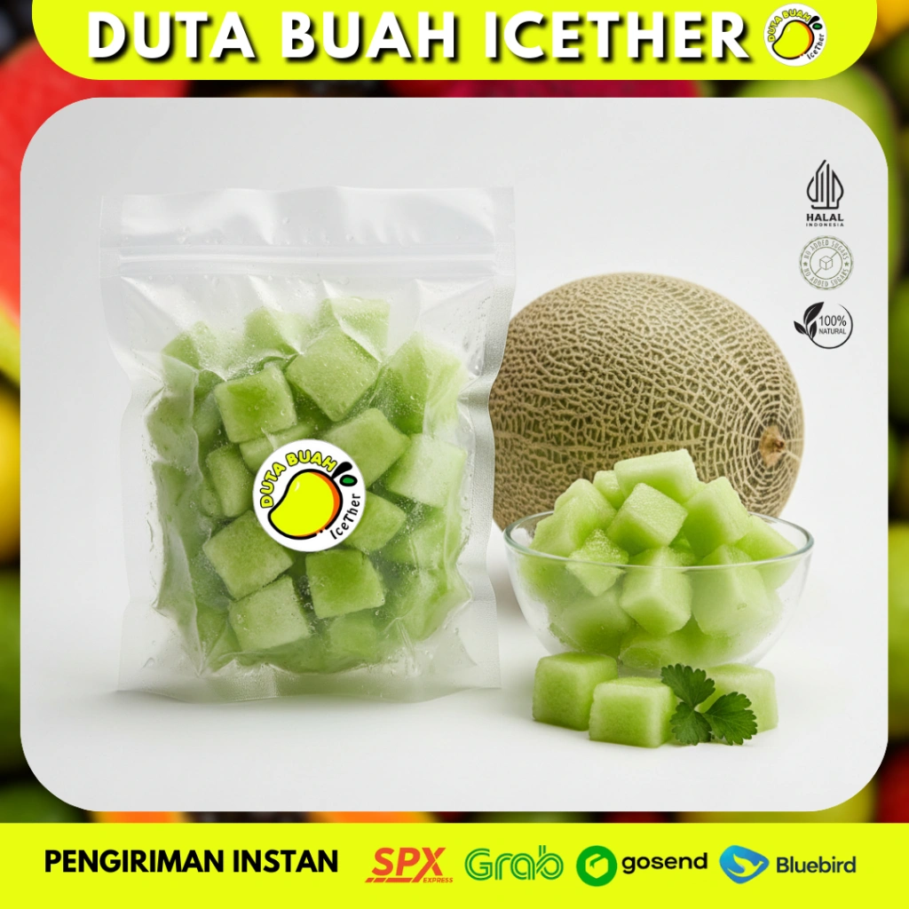 Melon Frozen Fruit 500g – Buah Beku Segar Siap Konsumsi | Duta Buah Icether Bandung