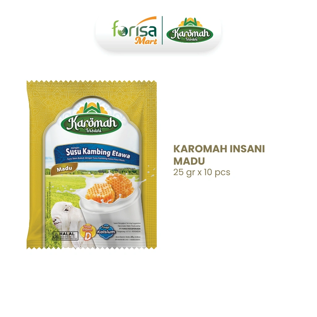 Susu Kambing Etawa Rasa Madu Karomah Insani | Renceng - 20gr x 10 Sachet