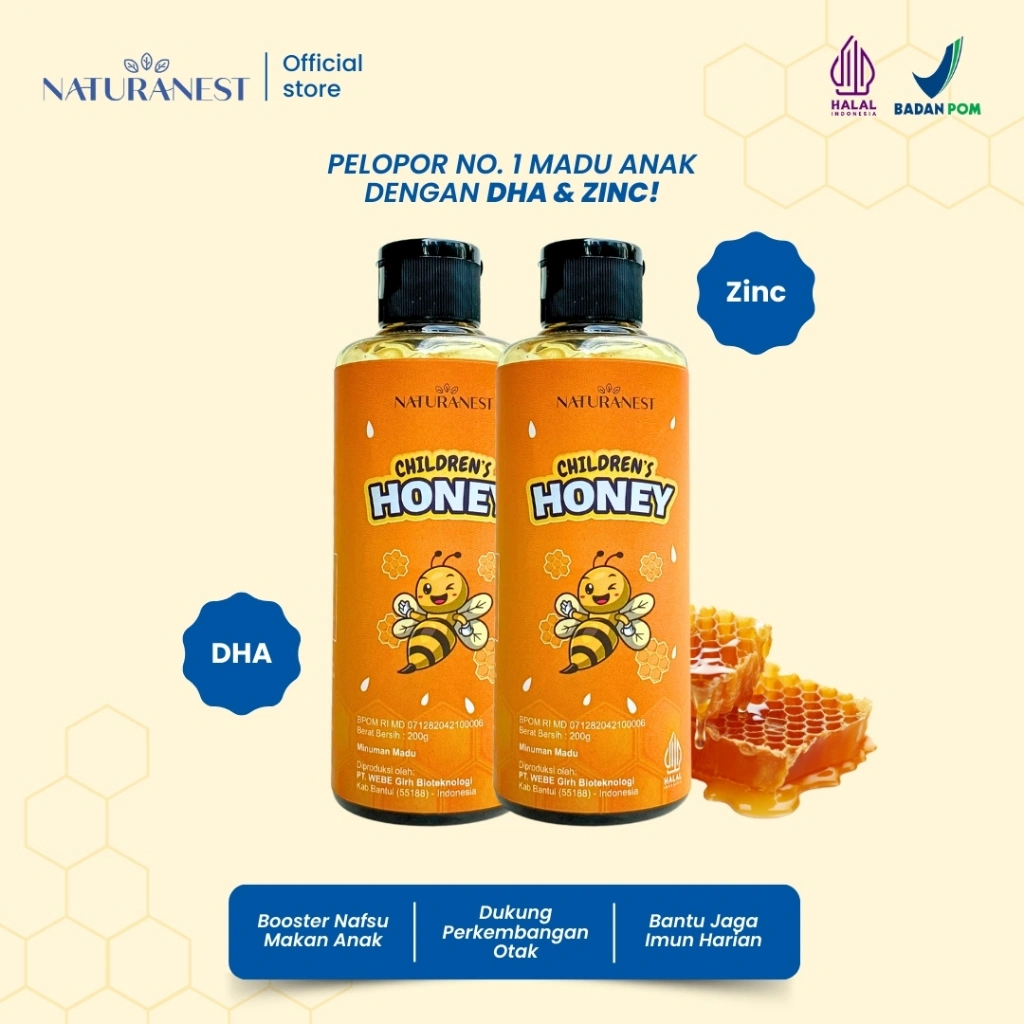NATURANEST Childrens Honey - Madu Multivitamin Anak Paket 2 Botol