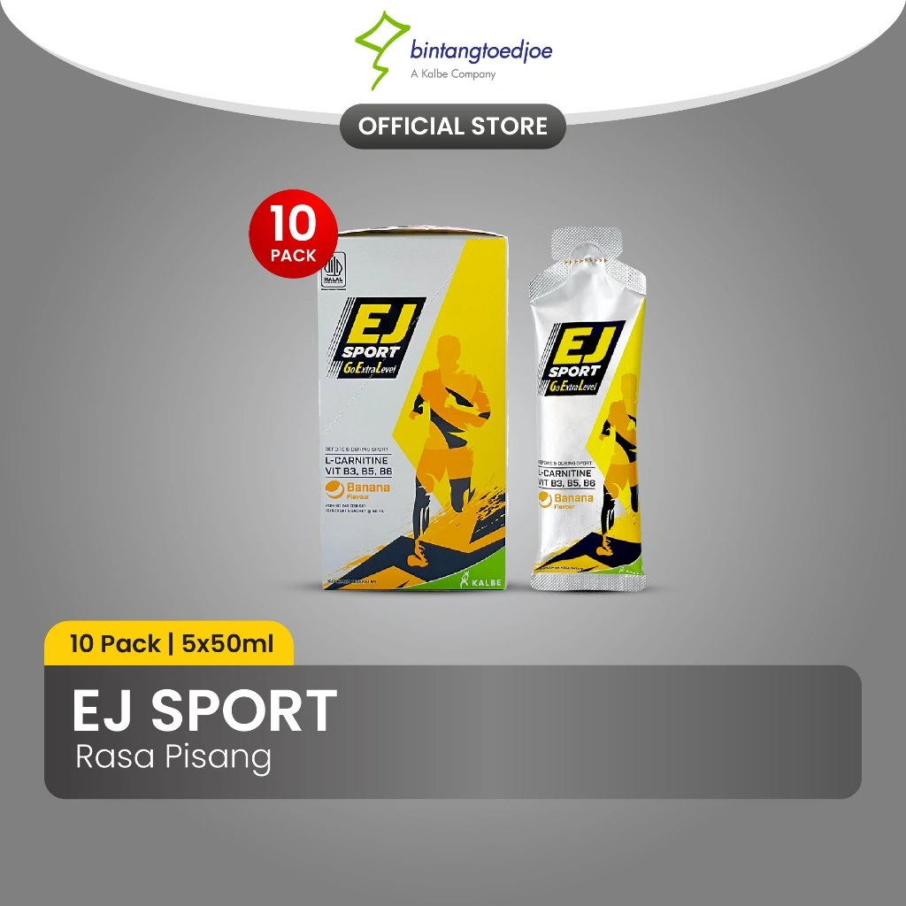 NEW! EJ Sport Sachet Banana 10 Pack - Energy Gel