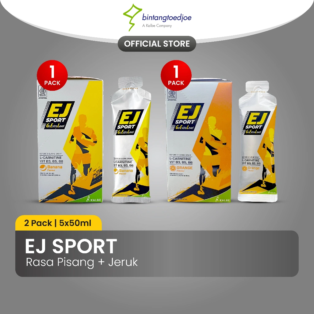 NEW! Bundling EJ Sport Sachet Banana 1 Pack + EJ Sport Sachet Orange 1 Pack