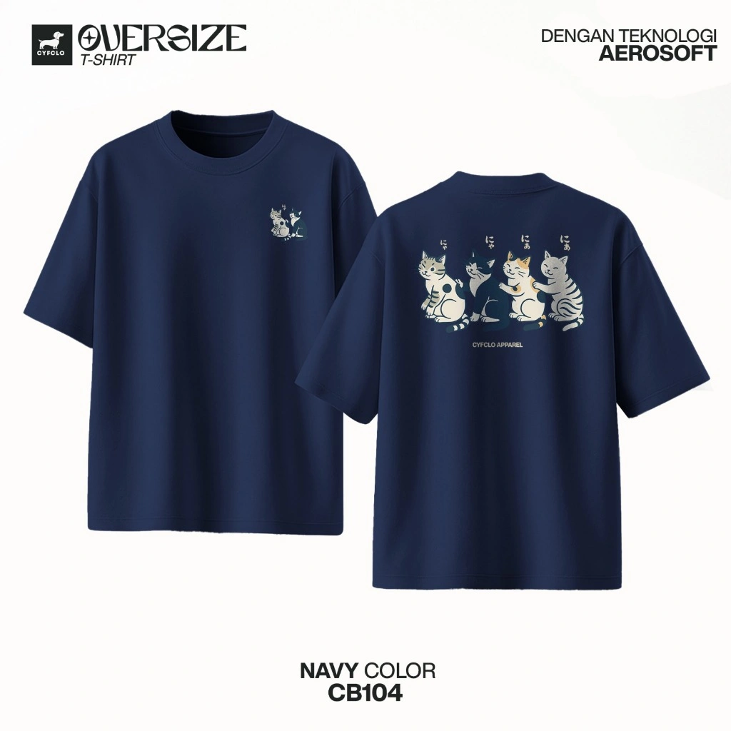 CYFCLO Kaos Oversized T-Shirt Katun 16S Heavyweight Tebal dan Adem dengan Aerosoft Tech | CB104