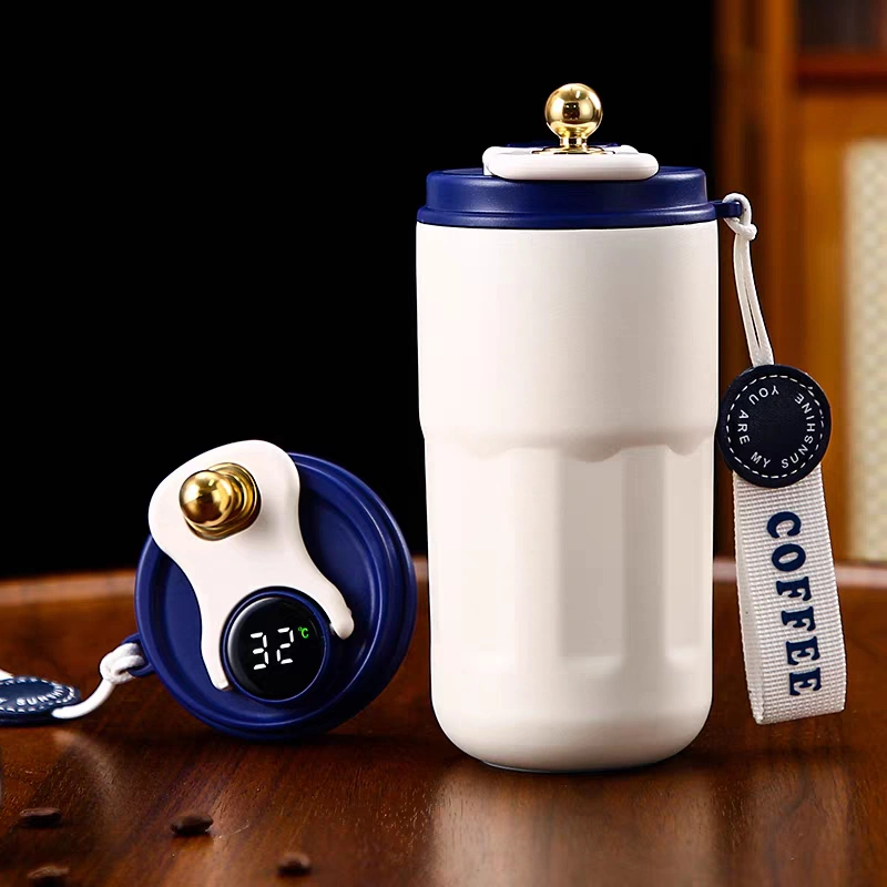 Bb&B-81  Botol minum 500ML tumbler Kopi Aesthetic Smart LED termos Stainless Steel SUS 316 Vacuumm