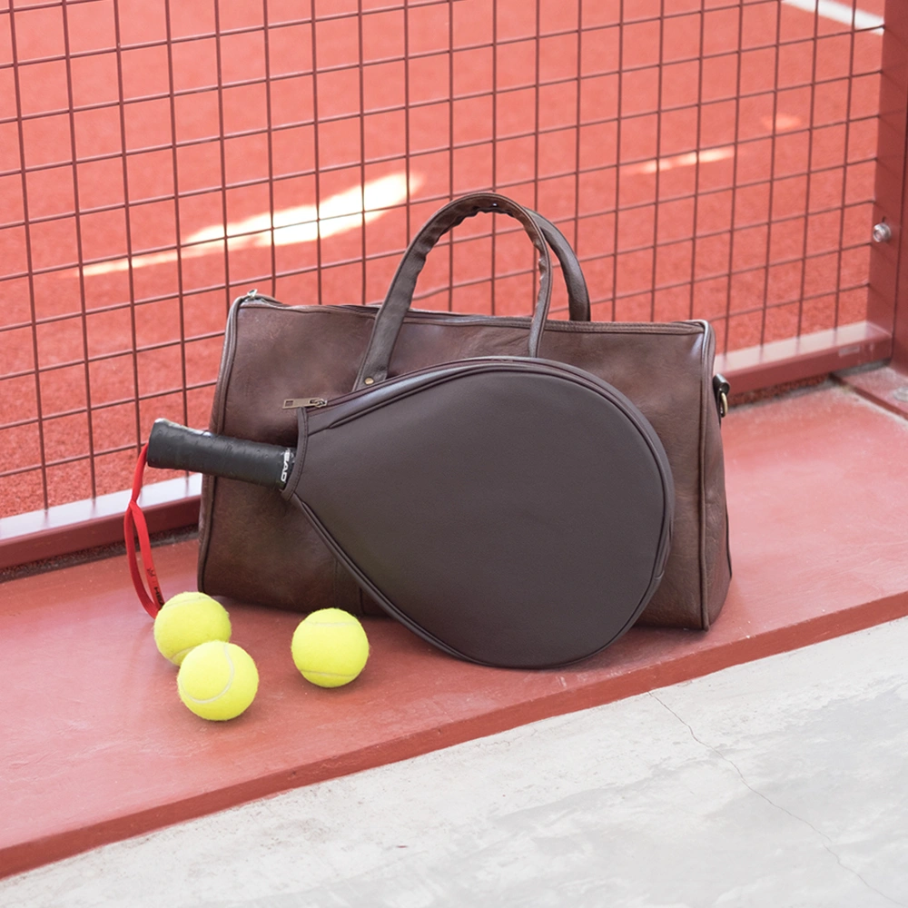 TDS | VAMOS  Brown Tas Cover Raket Racket Padle Padel Bag Premium Faux Leather Pria Wanita