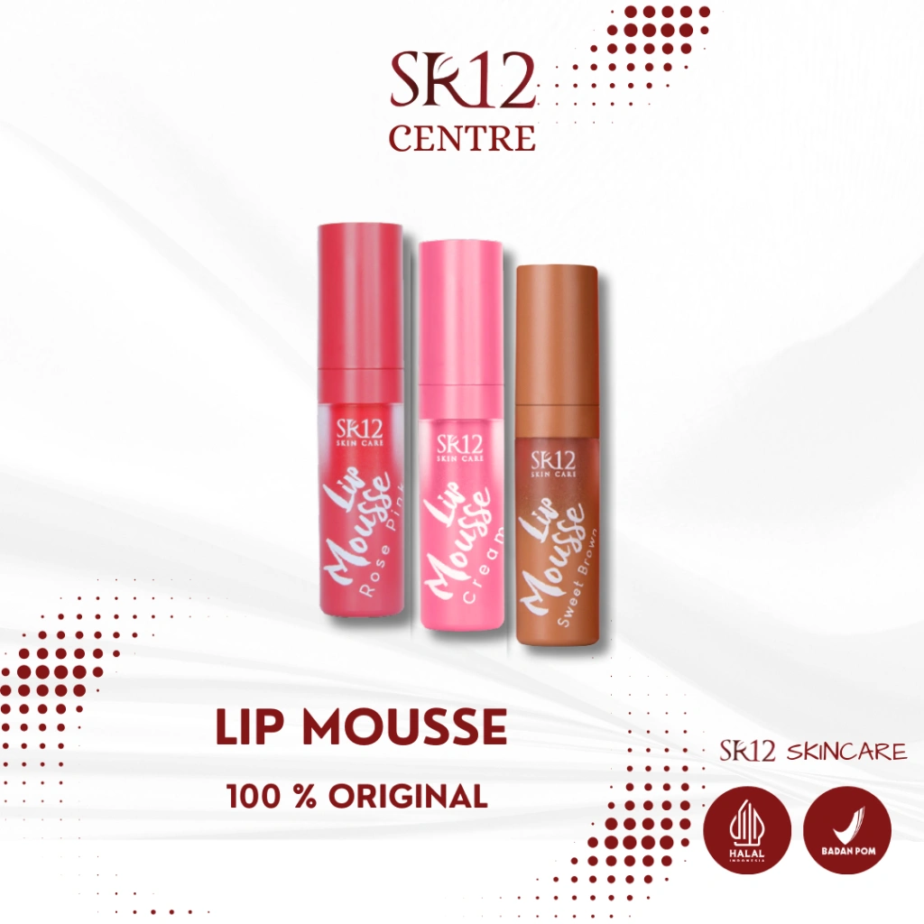 Lip Mousse SR12 Cream Pelembab Bibir Alami Soft dan Matte