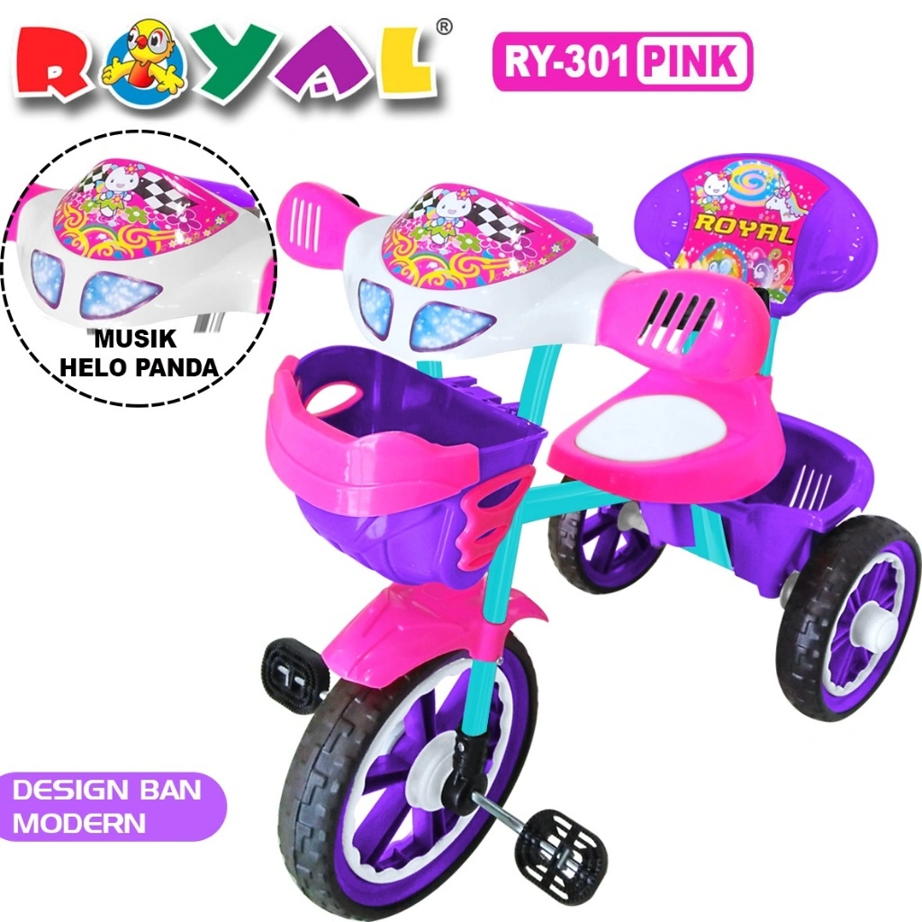 SEPEDA ANAK RODA 3 RY - 301 BMX BIKE TRICYCLE DI LENGKAPI DENGAN MUSIK